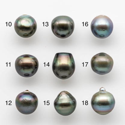 12-13mm Undrilled Drop Tahitian Pearl in High Luster and Natural Color with Minor Blemishes, Loose Single Piece, SKU # 1887TH
