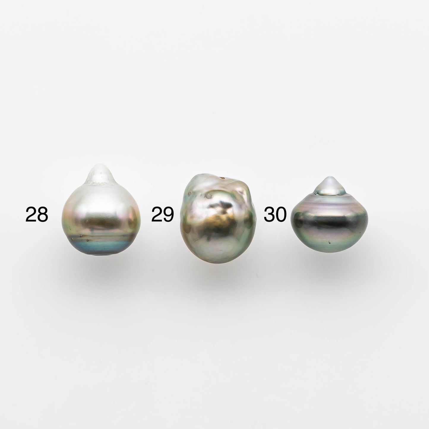 12-13mm Tahitian Pearl Drop with High Luster and Natural Color with Minor Blemishes, Loose Single Piece Undrilled, SKU # 1886TH