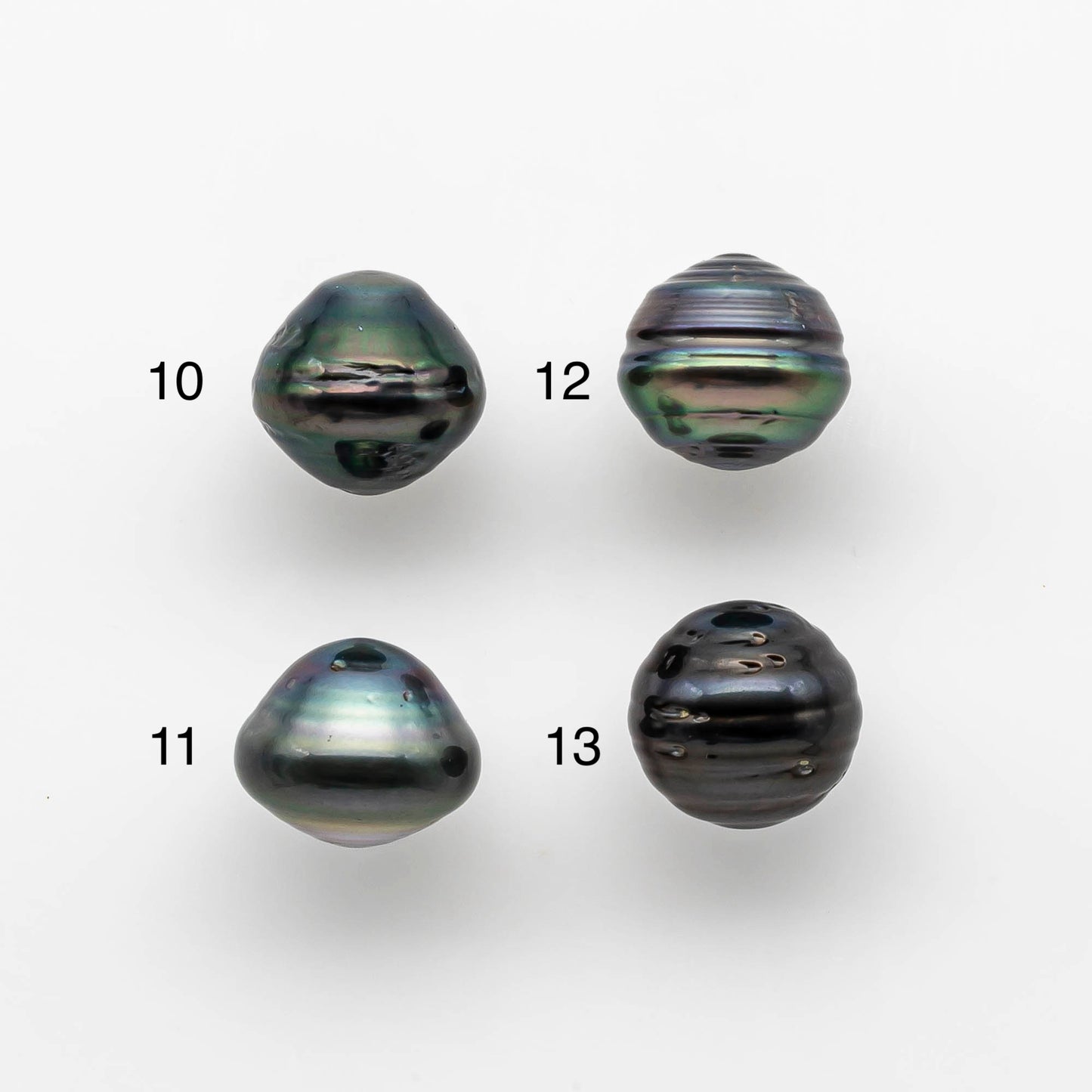 13-14mm Undrilled Drop Tahitian Pearl in High Luster and Natural Color with Minor Blemishes, Loose Single Piece, SKU # 1888TH