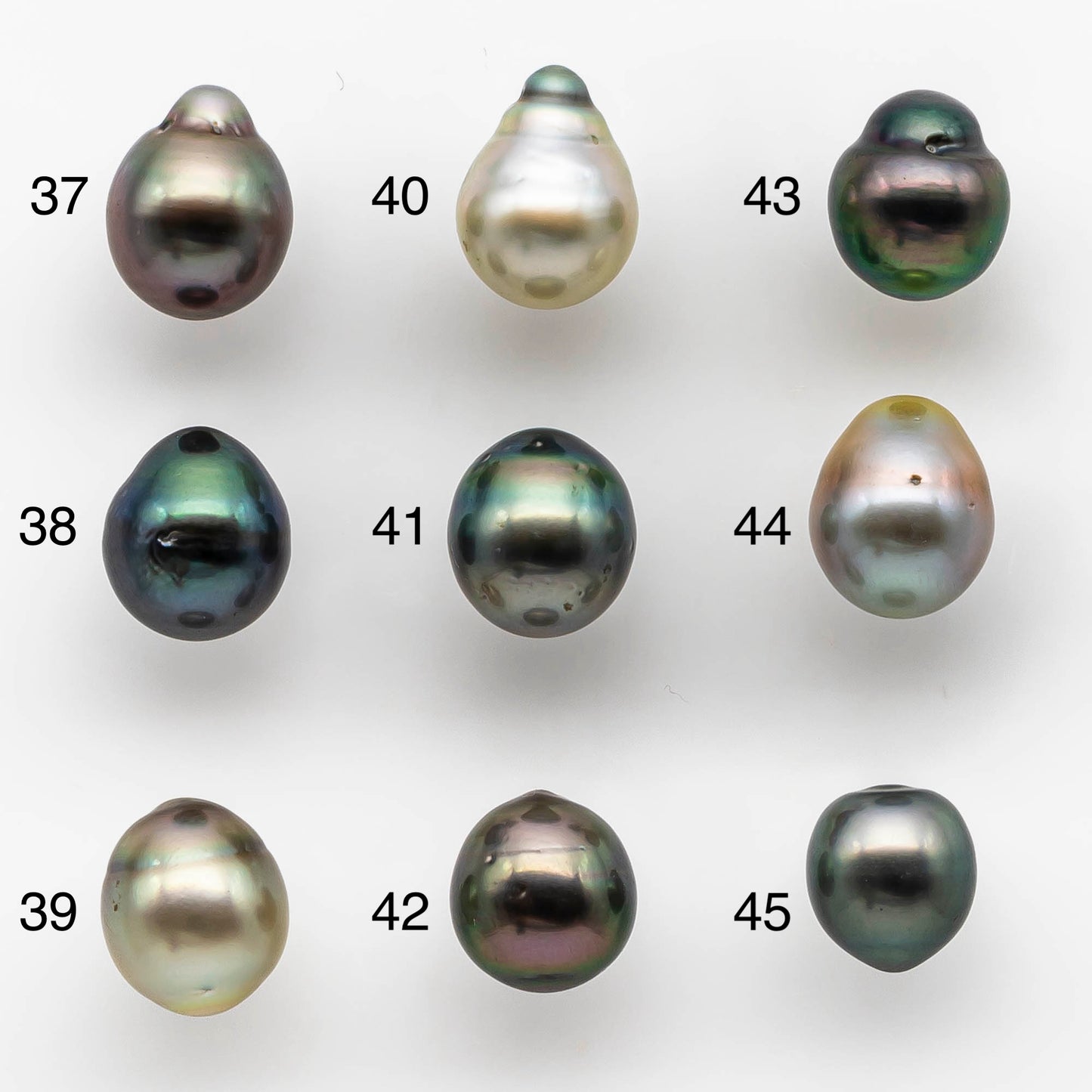 8-9mm Tahitian Pearl Drop with High Luster and Natural Color with Minor Blemishes, Loose Single Piece Undrilled, SKU # 1897TH