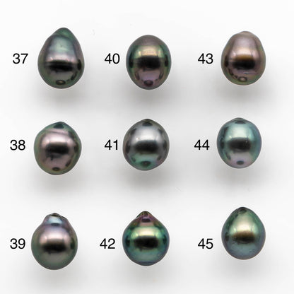 8-9mm High Quality Tahitian Pearl Drop in Natural Color and Very Nice Luster, Single Piece Loose Undrilled, SKU # 1898TH