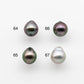 8-9mm High Quality Tahitian Pearl Drop in Natural Color and Very Nice Luster, Single Piece Loose Undrilled, SKU # 1898TH