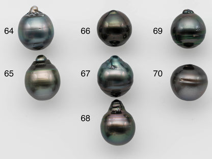 12-13mm Drop Tahitian Pearl Loose Single Piece Undrilled with Nice Luster and Natural Color for Jewelry Making, SKU # 1247TH