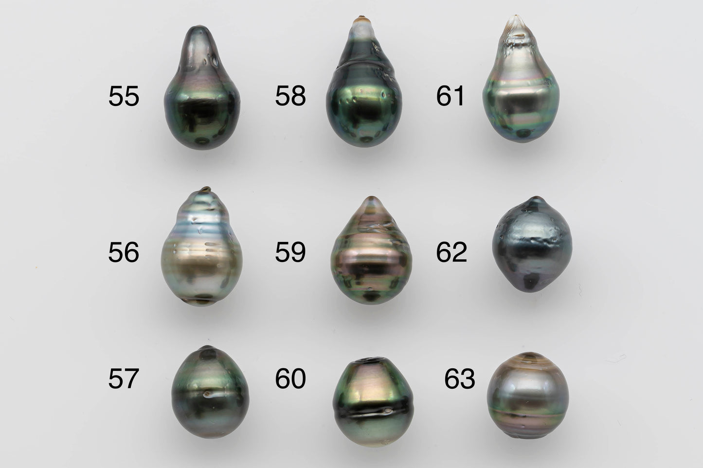 12-13mm Loose Tahitian Pearl Undrilled with High Luster and Natural Color in Tear Drop Shape for Beading or Jewelry Making, SKU # 1272TH