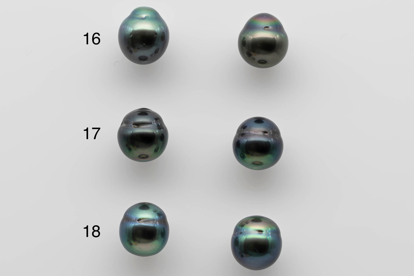 9-10mm Tahitian Pearl Matching Pair with High Luster and Natural Color for Making Earring, SKU # 1283TH