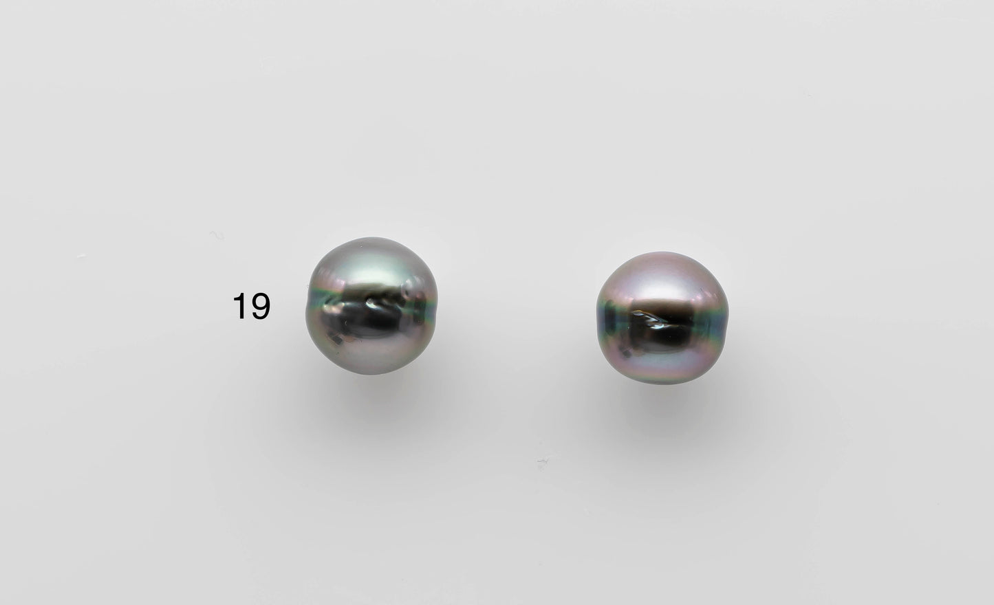 9-10mm Tahitian Pearl Matching Pair with High Luster and Natural Color for Making Earring, SKU # 1283TH