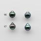 9-10mm Undrilled Tahitian Pearl Loose Pairs for Making Earring in High Lusters and Natural Color, SKU # 1285TH