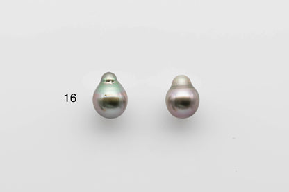 9-10mm Tahitian Pearl Loose Pairs in Natural Color and High Lusters for Making Earing, SKU # 1289TH