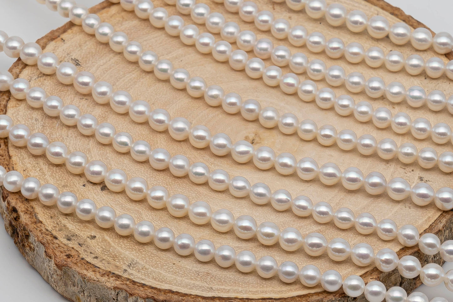 4-4.5mm AAA Freshwater Pearl Round White Strand with High Luster, Rare Finding for Beading or Jewelry Making, SKU # 1294FW