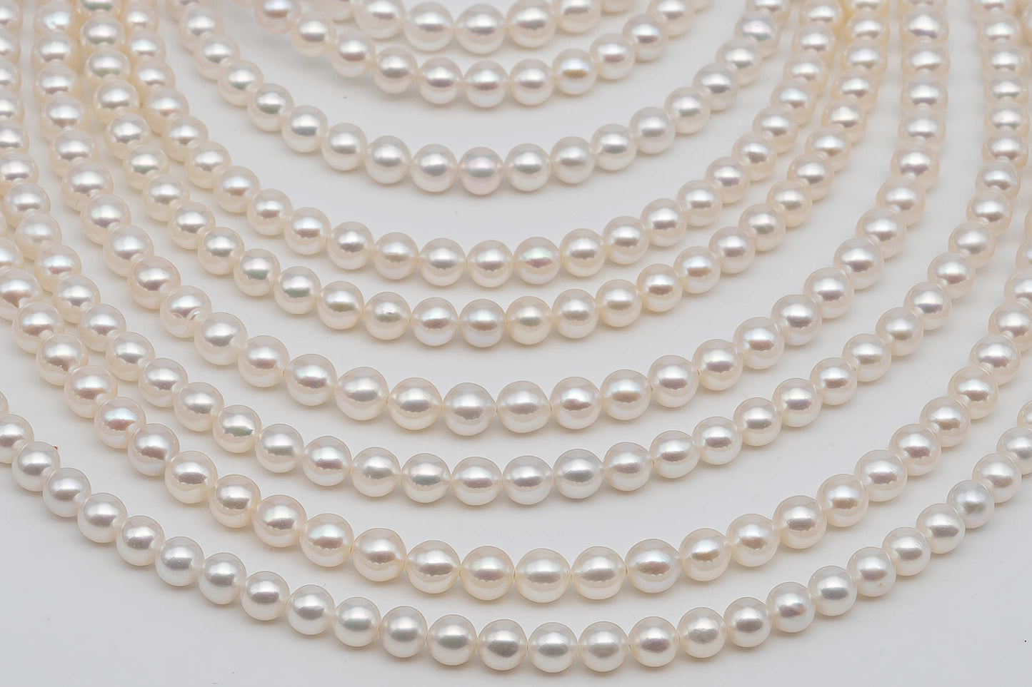 4-4.5mm AAA Freshwater Pearl Round White Strand with High Luster, Rare Finding for Beading or Jewelry Making, SKU # 1294FW