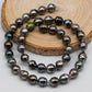 8-9mm Teardrop Tahitian Pearl in Natural Color and High Luster in Full Strand for Beading or Jewelry Making, SKU # 1308TH