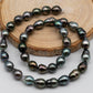 8-9mm Teardrop Tahitian Pearl in Natural Color and High Luster in Full Strand for Beading or Jewelry Making, SKU # 1308TH