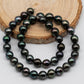 8-9mm Tahitian Pearl in Natural Color and High Luster in Near Round Full Strand for Beading or Jewelry Making, SKU #1309TH