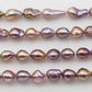 11-12mm Edison Pearl Tear Drops or Near Round in Natural Colors and High Lusters Short Strand for Beading or Jewelry Making, SKU # 1332EP