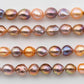 10-12mm Edison Pearl Natural Color and High Luster in Teardrop or Near Round Short Strand for Beading or Jewelry Making, SKU 1333EP