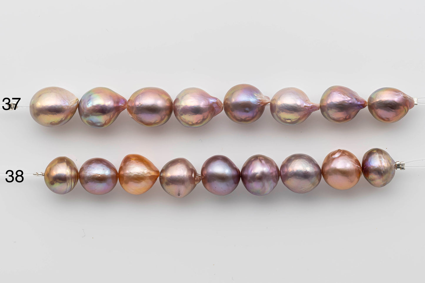 10-12mm Edison Pearl Natural Color and High Luster in Teardrop or Near Round Short Strand for Beading or Jewelry Making, SKU 1333EP