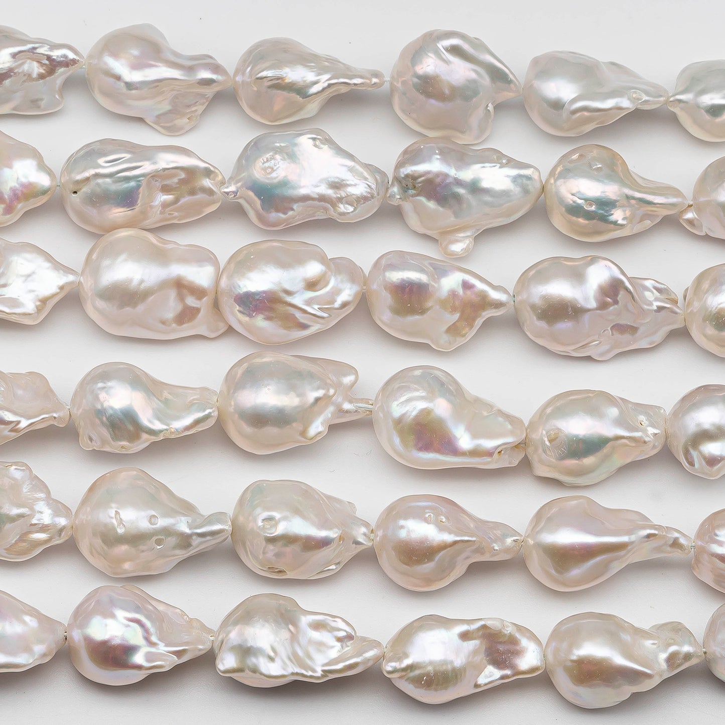 12-16mm Flameball Freshwater Baroque Pearl with Very Nice Luster and Minor Blemish for Jewelry Making, 4 Inch or Full Strand, SKU # 1434BA