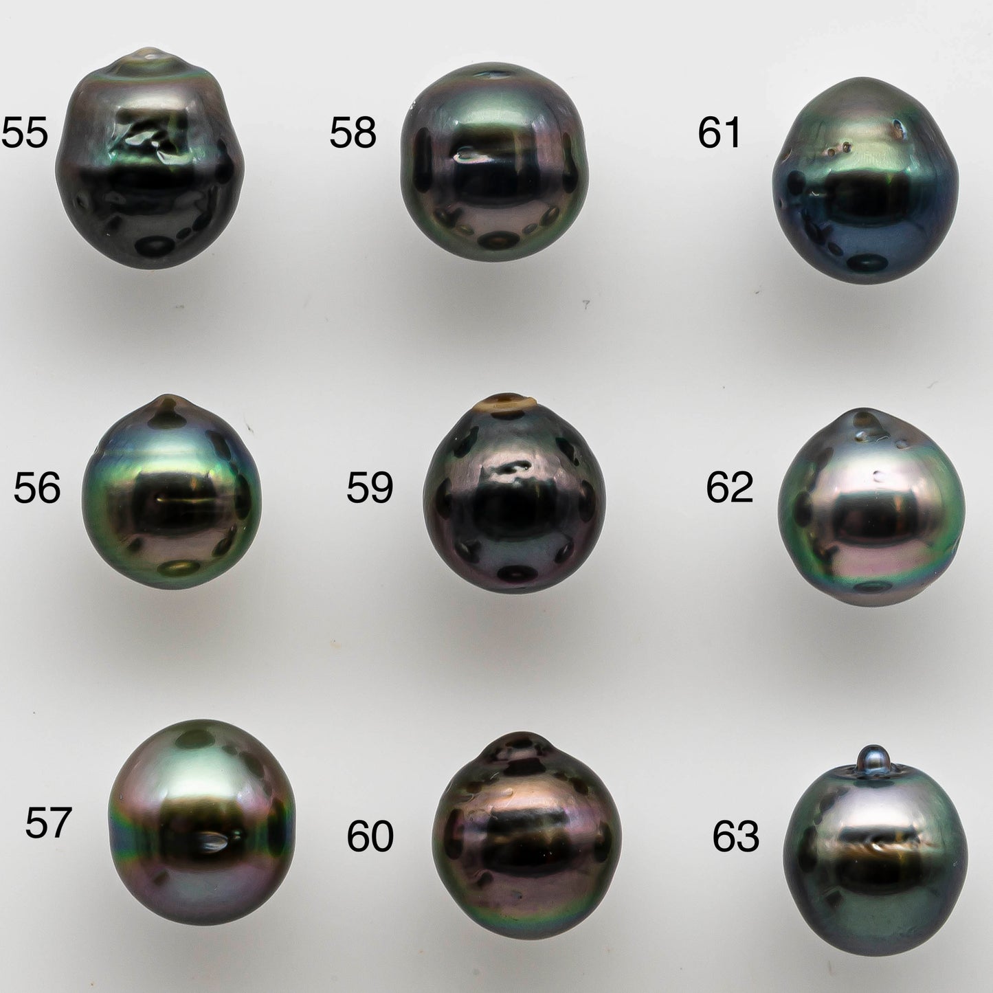 8-9mm Teardrop Tahitian Pearl Loose Undrilled in Natural Color with Nice Luster and Blemish, One Single Piece, SKU # 1458TH