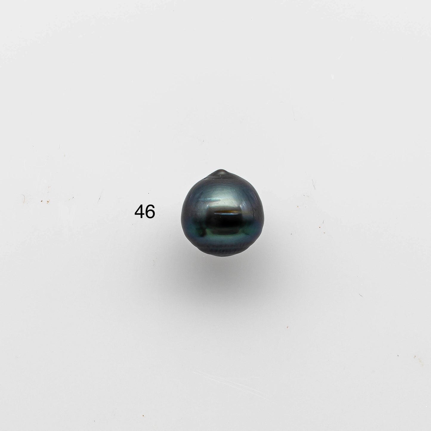 8-9mm Near Round Tahitian Pearl Loose Undrilled in Natural Color with High Luster and Blemish, One Single Piece, SKU # 1460TH