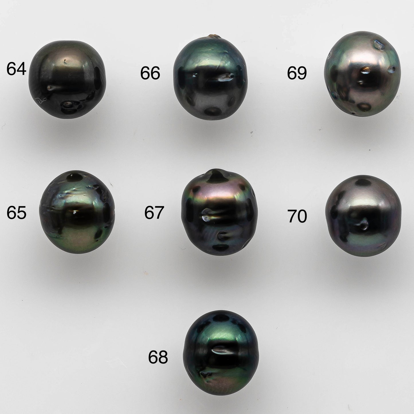 8-9mm Undrilled Tahitian Pearl Loose Teardrops in Natural Color and High Luster with Blemishes, Single Piece, SKU # 1464TH