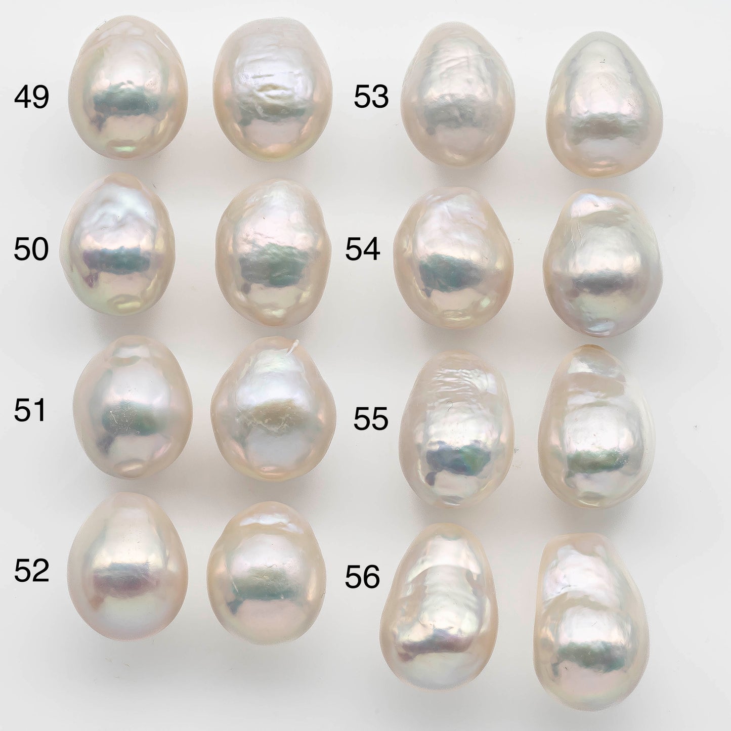 11-12mm Freshwater Edison Pearl Loose Pair Undrilled with Limited Blemishes and High Luster for Making Earring, SKU # 1358EP