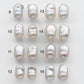 11-12mm Loose Pair Baroque Pearl Small Size Undrilled Smooth Front and Backside with High Luster, for Making Earring, SKU # 1354BA