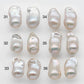 11-12mm Small Baroque Pearl Loose Pair Undrilled Elongated, Both Side Smooth and High Luster for Making Earring, SKU # 1355BA