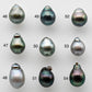 8-9mm Peacock Tahitian Pearl Teardrop Loose Undrilled Natural Color with Super Nice Luster and Blemishes, SKU # 1467TH