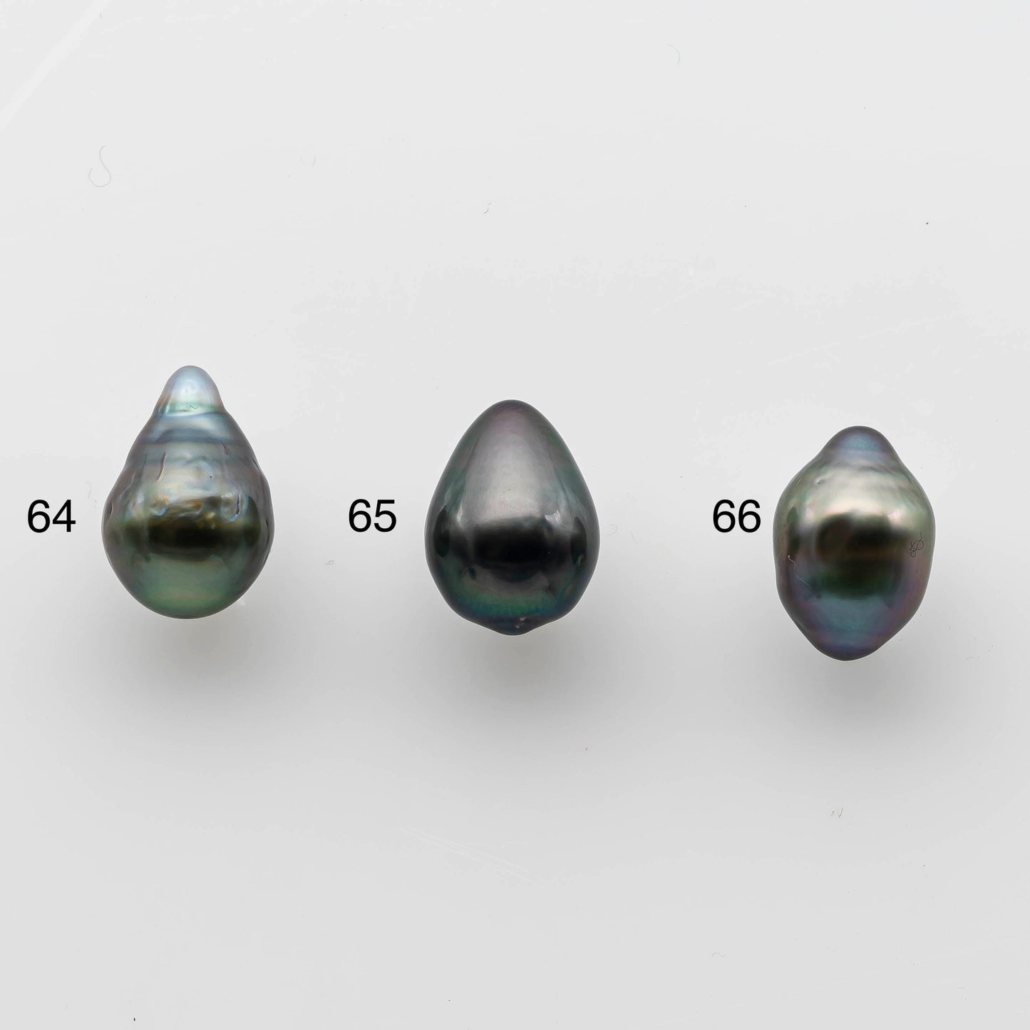 8-9mm Peacock Tahitian Pearl Teardrop Loose Undrilled Natural Color with Super Nice Luster and Blemishes, SKU # 1467TH