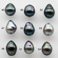 9-10mm Loose Tahitian Pearl Teardrop Single Piece Undrilled in High Luster and Natural Color with Minor Blemish, SKU # 1477TH