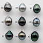 9-10mm Loose Tahitian Pearl Teardrop Single Piece Undrilled in High Luster and Natural Color with Minor Blemish, SKU # 1477TH