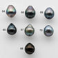 9-10mm Loose Tahitian Pearl Teardrop Single Piece Undrilled in High Luster and Natural Color with Minor Blemish, SKU # 1477TH