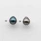 9-10mm Black Tahitian Pearl Loose Teardrop Undrilled Single Piece in High Luster and Natural Color, SKU # 1480TH