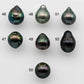 10-11mm Colorful Tahitian Pearl Single Piece Drop in Natural Color and High Luster with Minor Blemishes, Loose Undrilled, SKU # 1484TH