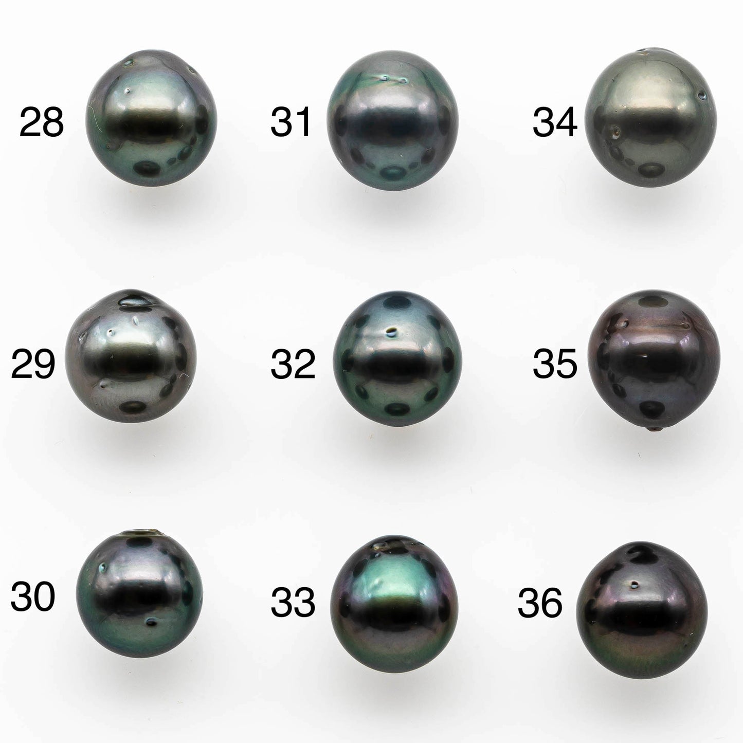 12-13mm Near Round Tahitian Pearl Undrilled Loose, Natural Colors and High Luster, 1 Piece of Pearl Bead, SKU # 1400TH