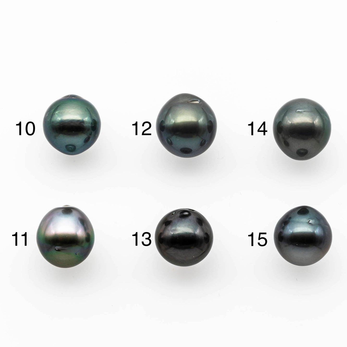 12-13mm Tahitian Pearl Near Round Nice Quality with Minor Blemish, Natural Color and High Luster Loose Undrilled Single Piece, SKU # 1402TH