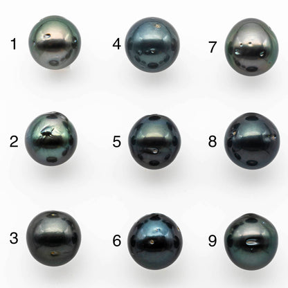 13-14mm Black Tahitian Pearl Loose Near Round Undrilled with High Luster and Natural Color, One Piece, SKU # 1404TH