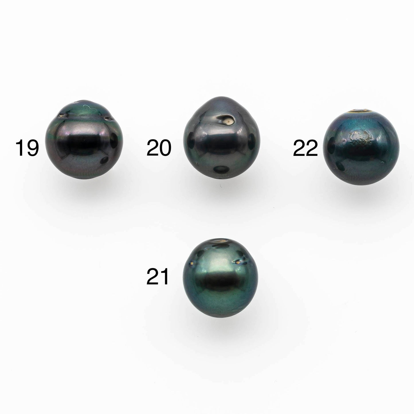 13-14mm Black Tahitian Pearl Loose Near Round Undrilled with High Luster and Natural Color, One Piece, SKU # 1404TH