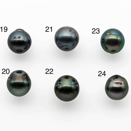 12-13mm Tahitian Pearl Near Round Loose Undrilled with Natural Colors and High Luster, Single Piece, SKU # 1398TH