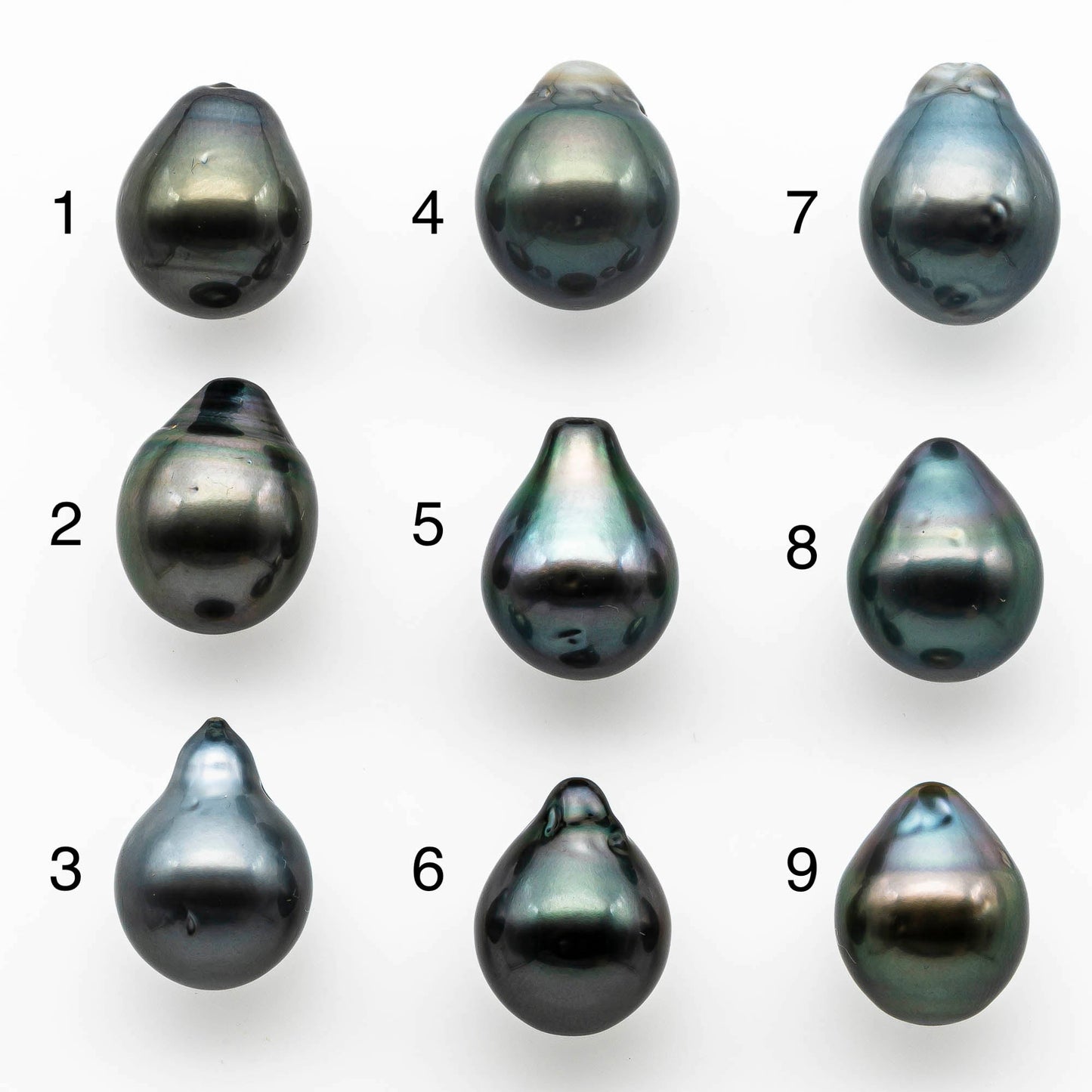 13-14mm Large Size Tahitian Pearl Teardrop in Natural Color and High Luster, Minor Blemish Loose Undrilled One Single Piece, SKU # 1407H