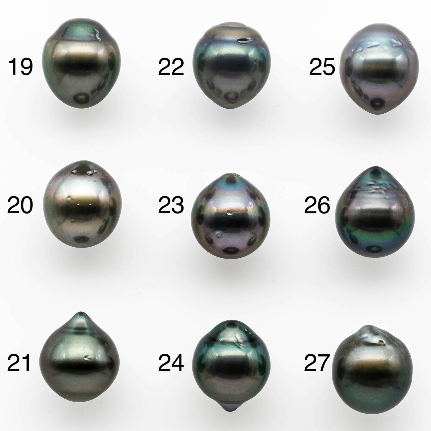 13-14mm Large Size Tahitian Pearl Teardrop in Natural Color and High Luster, Minor Blemish Loose Undrilled One Single Piece, SKU # 1407H