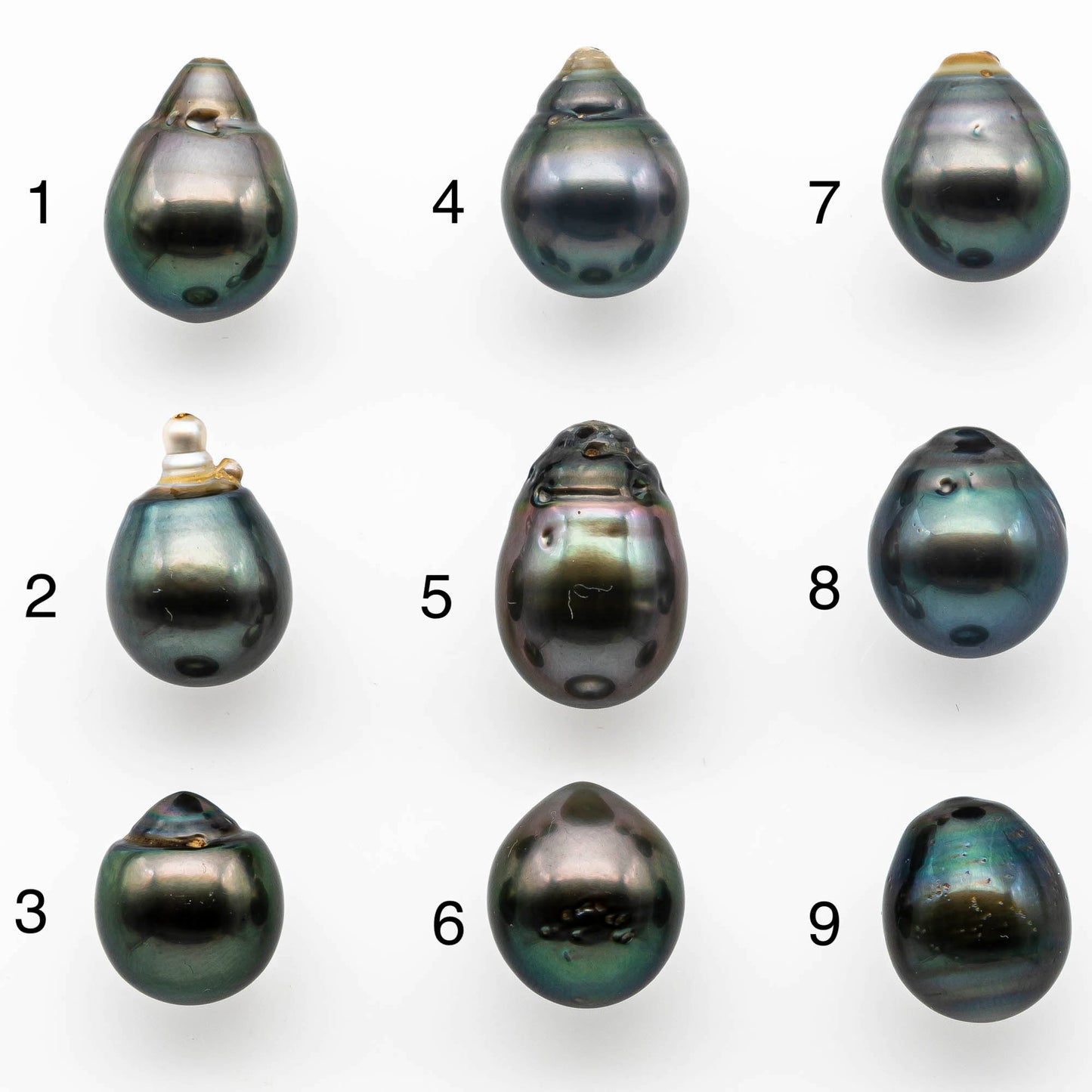 12-13mm Teardrop Tahitian Pearl Loose Undrilled with High Luster and Natural Color, 1 Piece, SKU # 1399TH