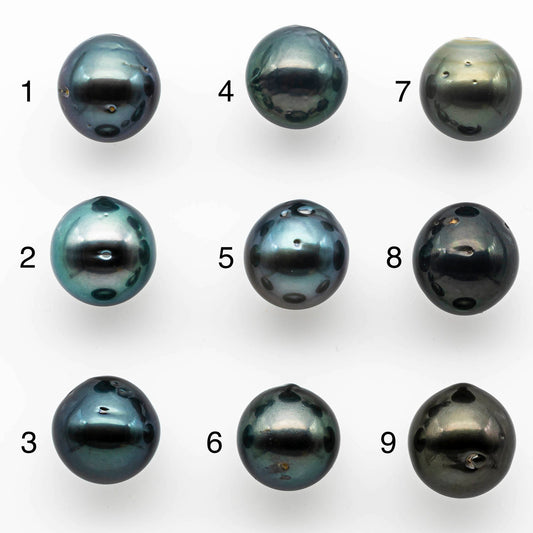 14-15mm Tahitian Pearl Near Round Natural Color and High Luster with Blemish, Loose Undrilled One Single Piece, SKU # 1409TH