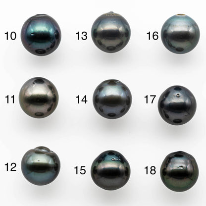 14-15mm Large Tahitian Pearl Near Round Loose Undrilled with Minor Blemish, Natural Color and High Luster in One Single Piece, SKU # 1410TH