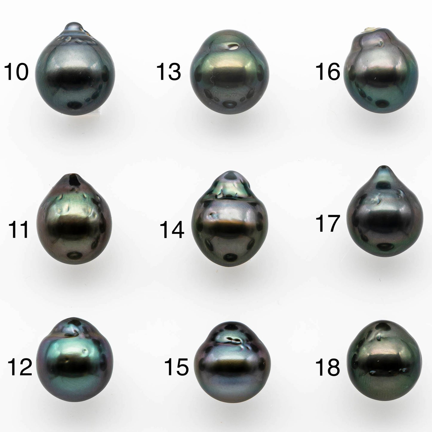 12-13mm Teardrop Tahitian Pearl Loose Undrilled with High Luster and Natural Color, 1 Piece, SKU # 1399TH