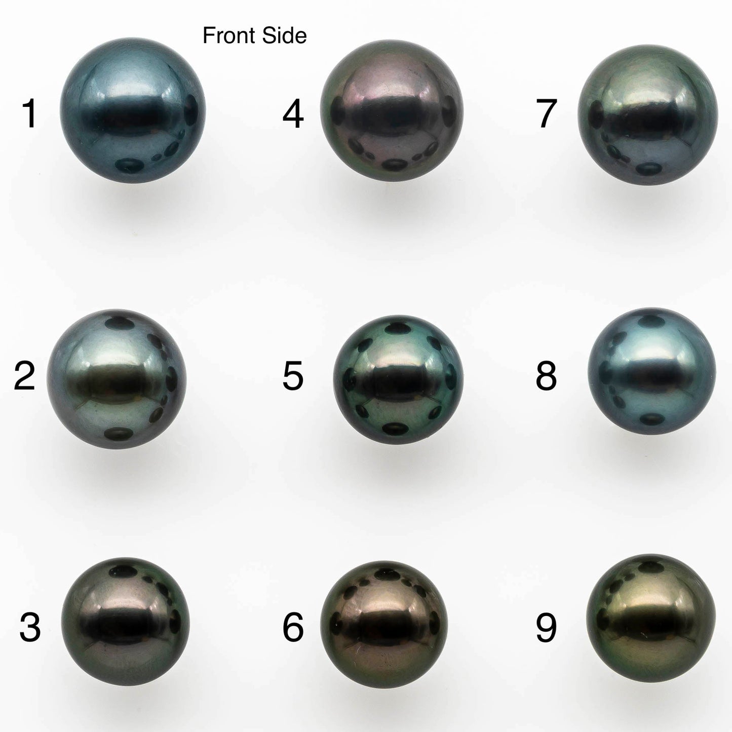 12-14mm Round Tahitian Pearl Loose Undrilled with Natural Color and High Luster in Large Size with Blemish, One Single Piece, SKU # 1417TH