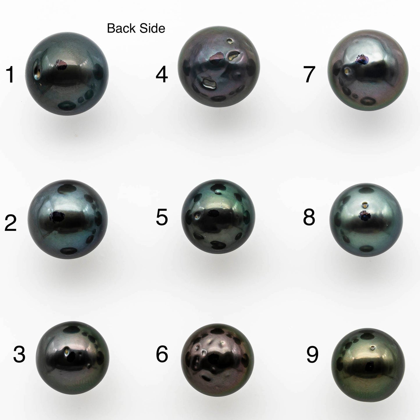 12-14mm Round Tahitian Pearl Loose Undrilled with Natural Color and High Luster in Large Size with Blemish, One Single Piece, SKU # 1417TH