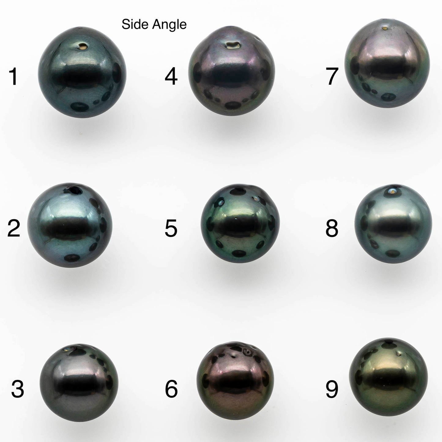 12-14mm Round Tahitian Pearl Loose Undrilled with Natural Color and High Luster in Large Size with Blemish, One Single Piece, SKU # 1417TH