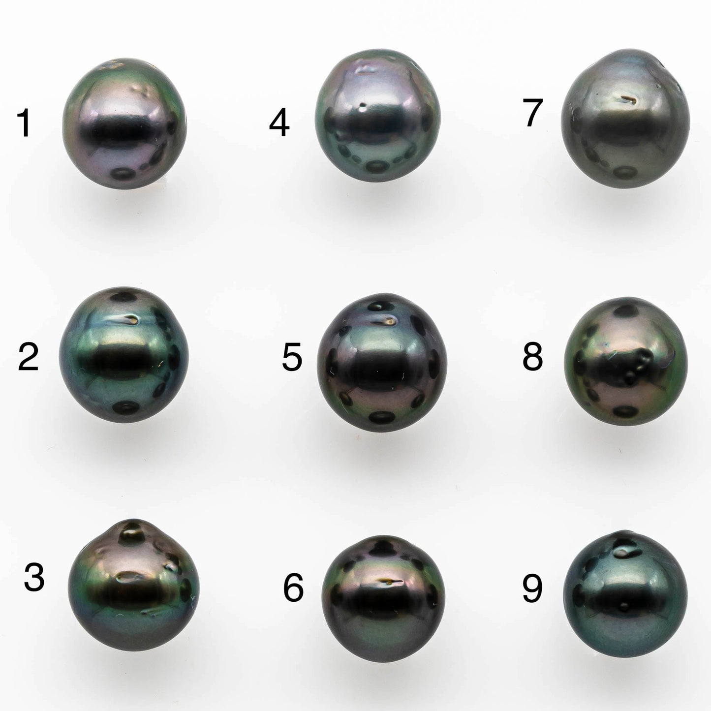 12-13mm Near Round Tahitian Pearl Undrilled Loose, Natural Colors and High Luster, 1 Piece of Pearl Bead, SKU # 1400TH