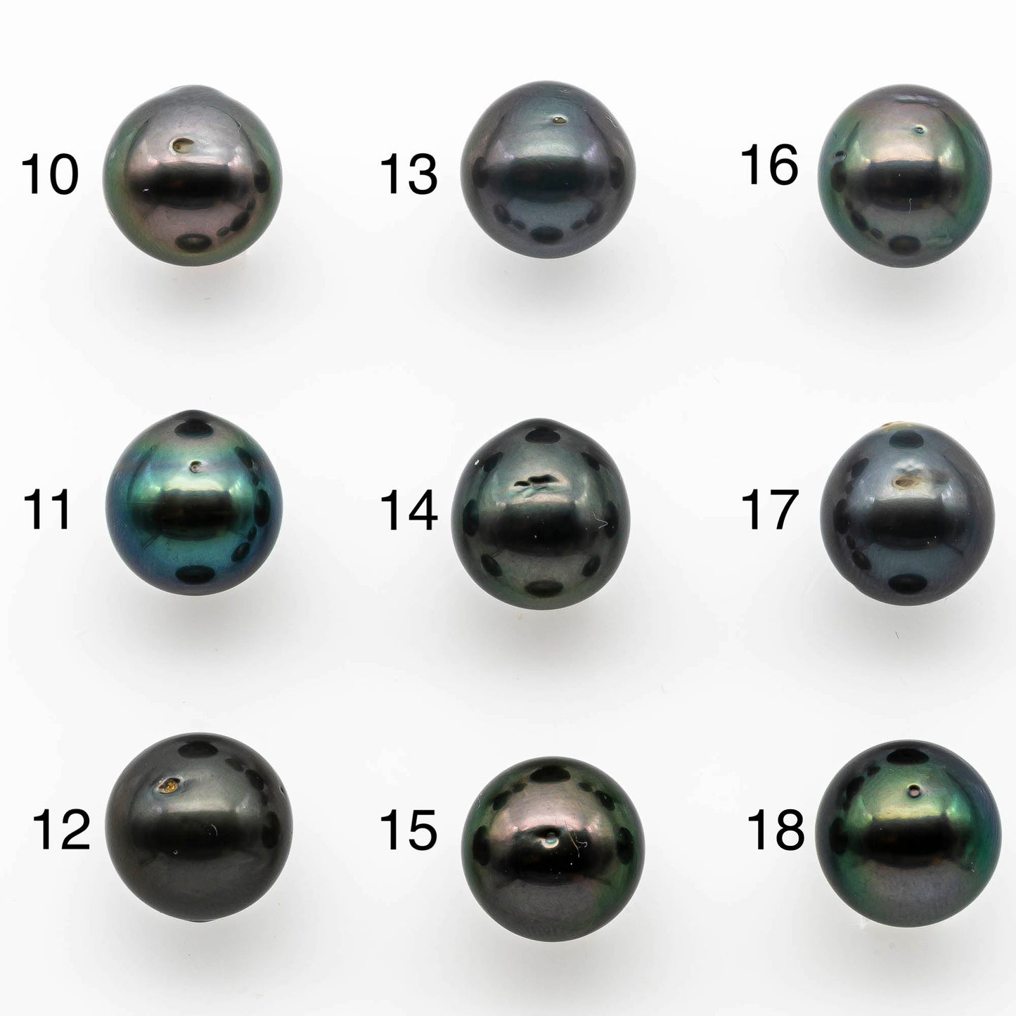 12-13mm Near Round Tahitian Pearl Undrilled Loose, Natural Colors and High Luster, 1 Piece of Pearl Bead, SKU # 1400TH